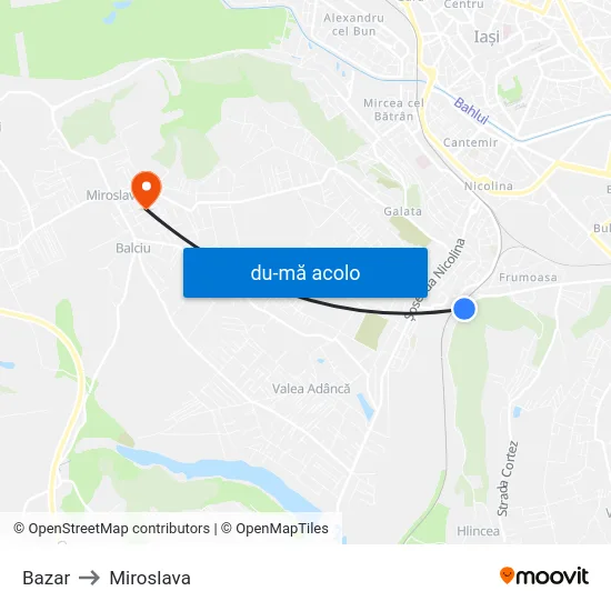 Harta de Bazar către Miroslava