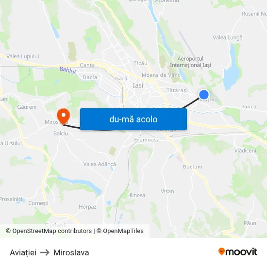 Harta de Aviației către Miroslava