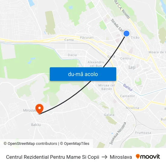 Harta de Centrul Rezidential Pentru Mame Si Copii către Miroslava