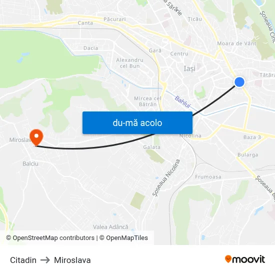 Harta de Citadin către Miroslava