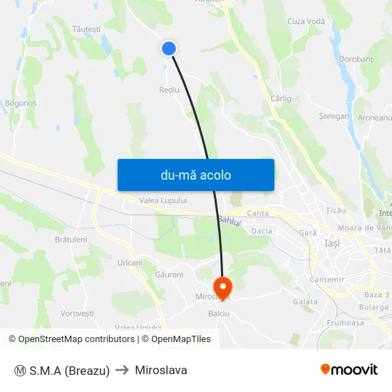 Harta de Ⓜ S.M.A (Breazu) către Miroslava