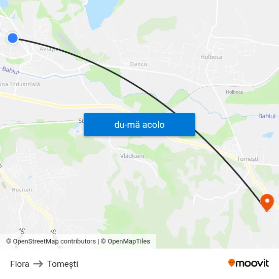 Harta de Flora către Tomeşti