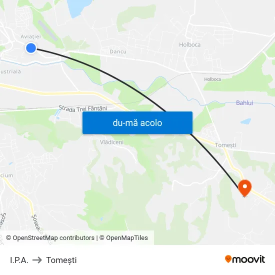 Harta de I.P.A. către Tomeşti