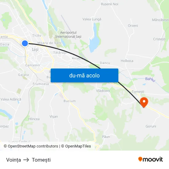 Harta de Voința către Tomeşti