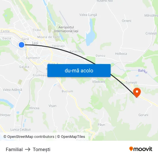 Harta de Familial către Tomeşti