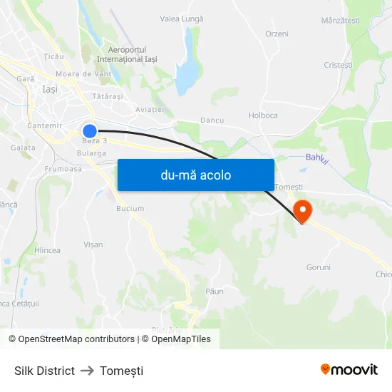 Harta de Silk District către Tomeşti