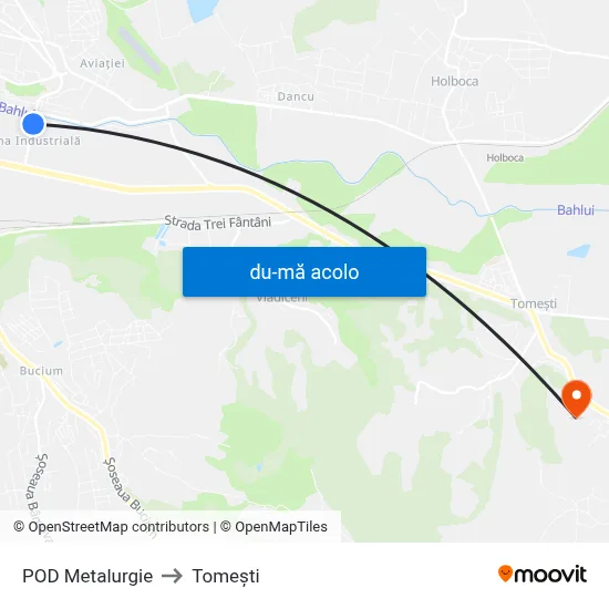 Harta de POD Metalurgie către Tomeşti