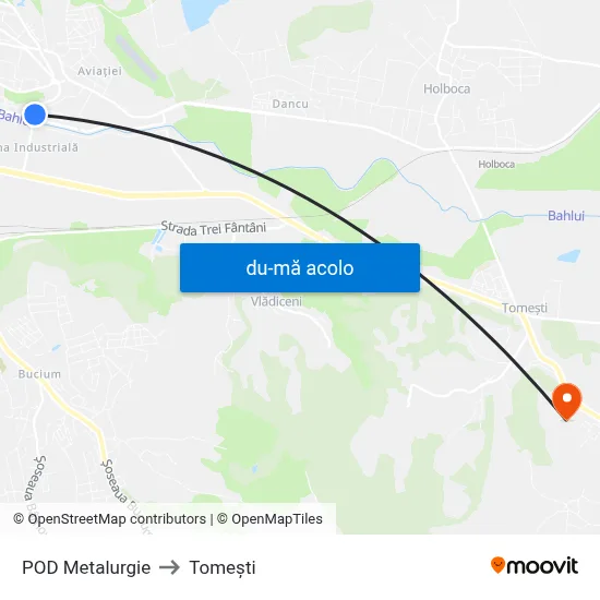 Harta de POD Metalurgie către Tomeşti