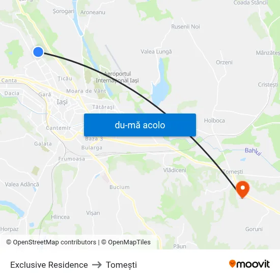 Harta de Exclusive Residence către Tomeşti