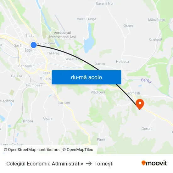 Harta de Colegiul Economic Administrativ către Tomeşti