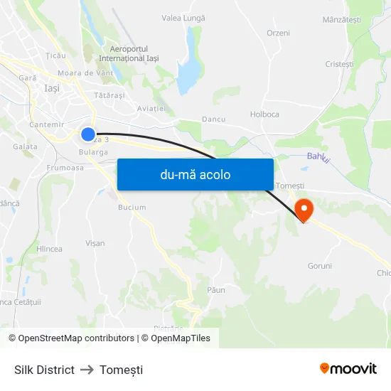 Harta de Silk District către Tomeşti