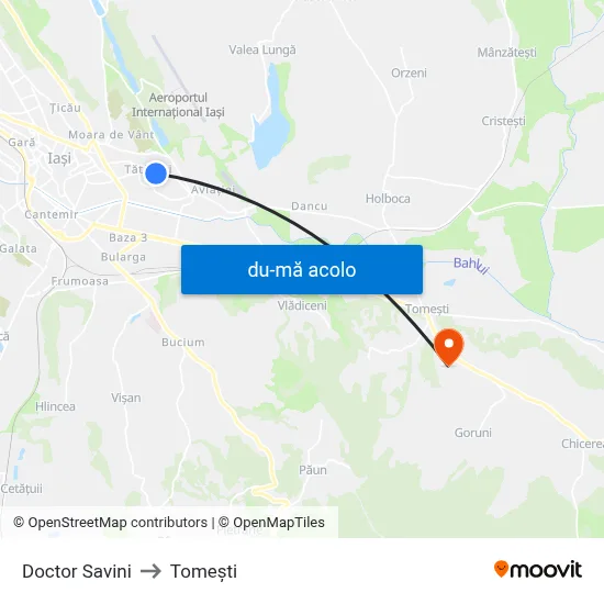 Harta de Doctor Savini către Tomeşti