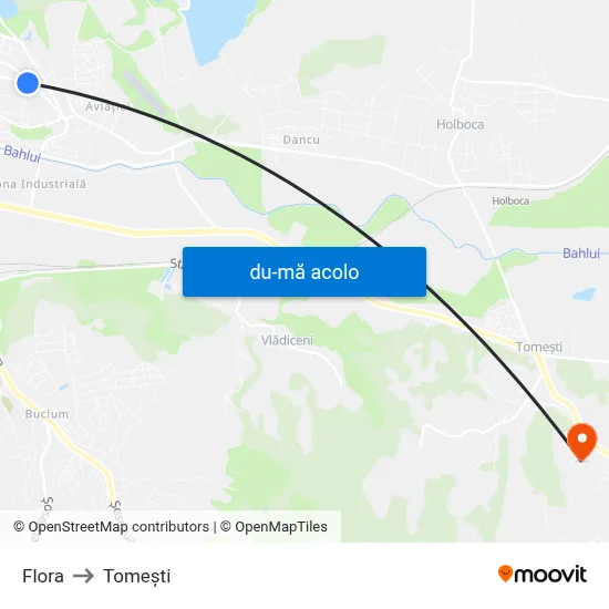 Harta de Flora către Tomeşti