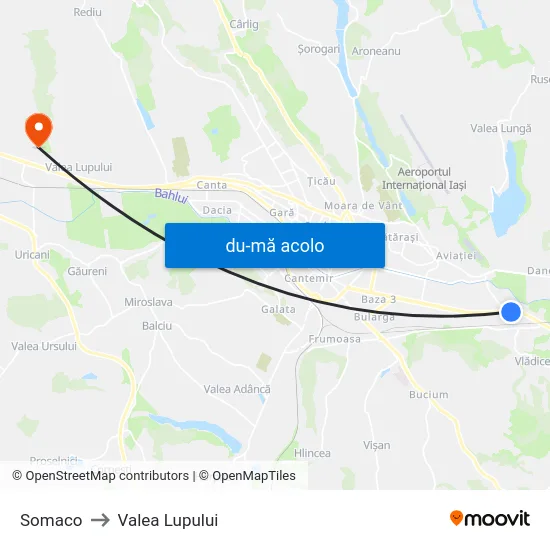 Harta de Somaco către Valea Lupului