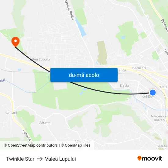 Harta de Twinkle Star către Valea Lupului