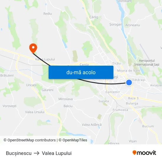 Harta de Bucșinescu către Valea Lupului