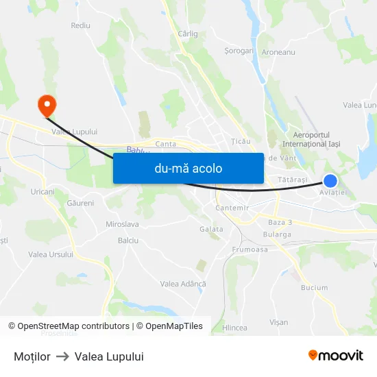 Harta de Moților către Valea Lupului