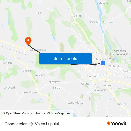 Harta de Conductelor către Valea Lupului