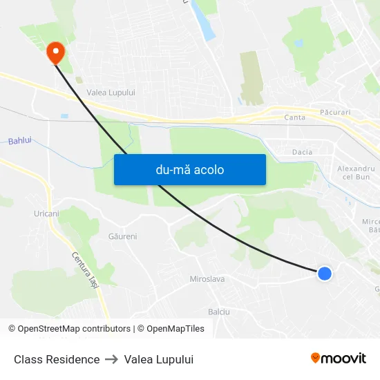 Harta de Class Residence către Valea Lupului