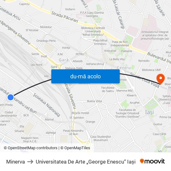 Harta de Minerva către Universitatea De Arte „George Enescu“ Iași
