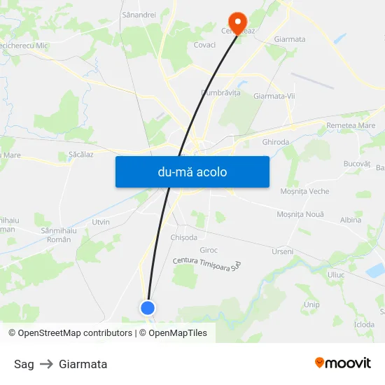 Harta de Sag către Giarmata