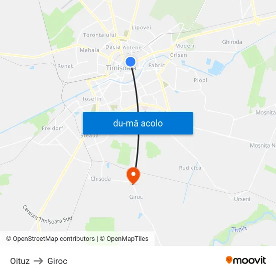 Harta de Oituz către Giroc