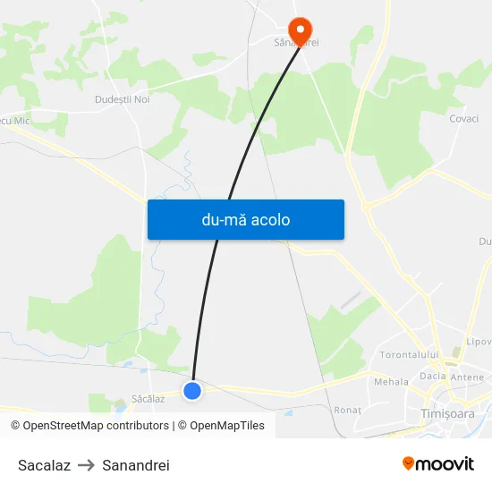 Harta de Sacalaz către Sanandrei