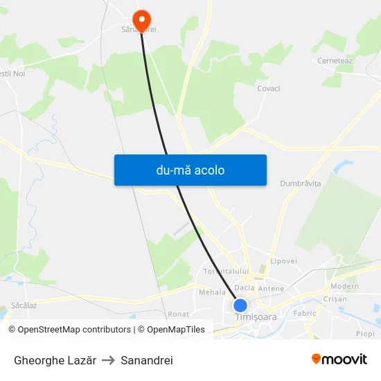 Harta de Gheorghe Lazăr către Sanandrei