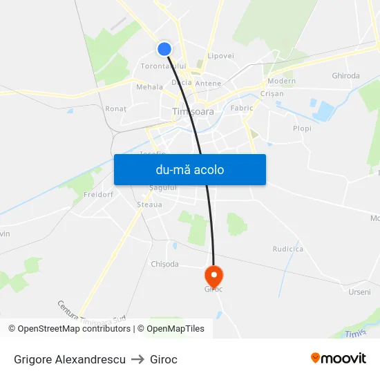 Harta de Grigore Alexandrescu către Giroc