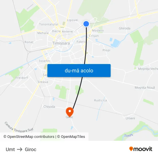 Harta de U.M.T. către Giroc