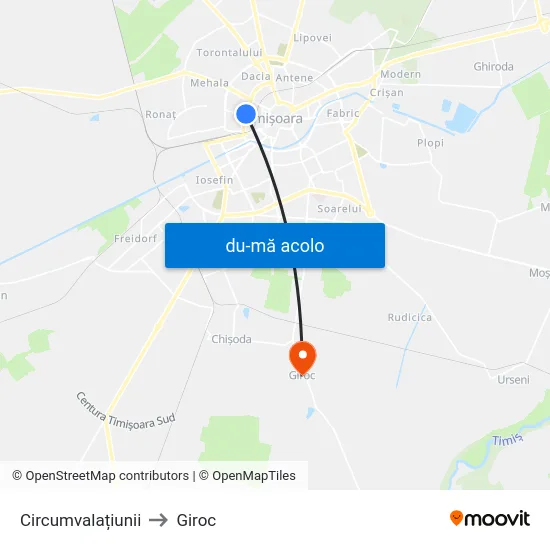 Harta de Circumvalațiunii către Giroc