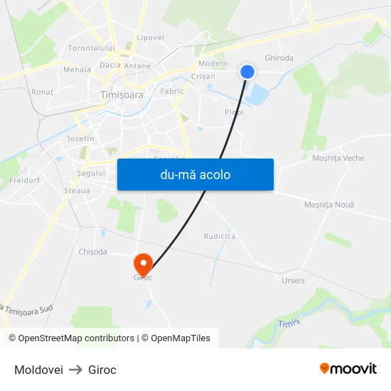 Harta de Moldovei către Giroc