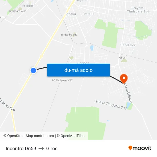 Harta de Incontro către Giroc