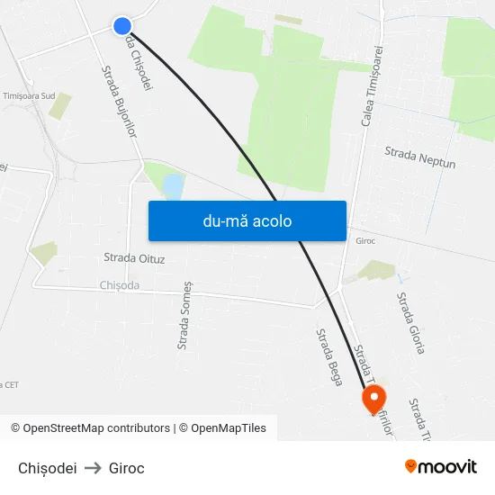 Harta de Chișodei către Giroc