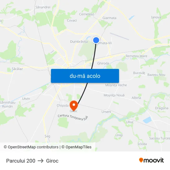 Harta de Parcului 200 către Giroc