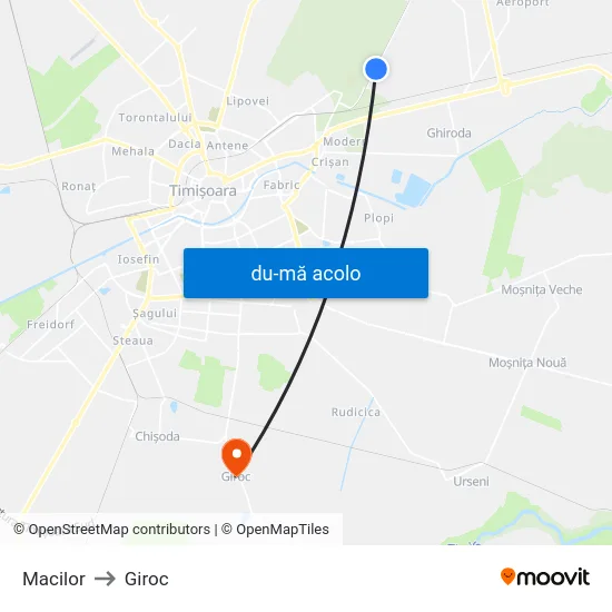 Harta de Macilor către Giroc