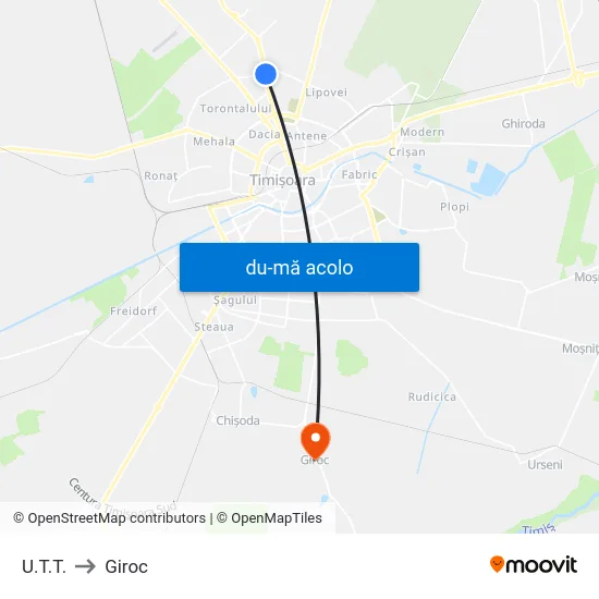 Harta de U.T.T. către Giroc