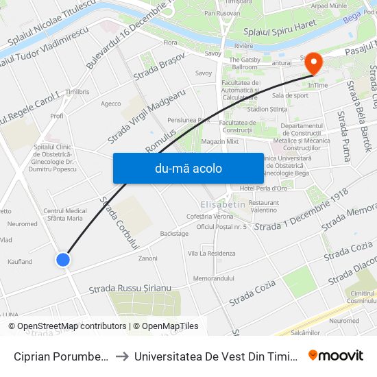 Harta de Ciprian Porumbescu către Universitatea De Vest Din Timișoara