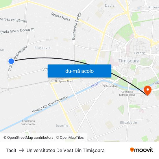 Harta de Tacit către Universitatea De Vest Din Timișoara