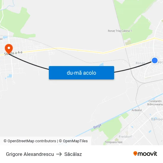 Harta de Grigore Alexandrescu către Săcălaz