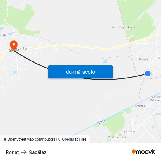 Harta de Ronaț către Săcălaz