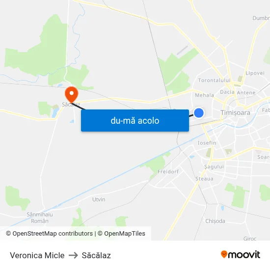 Harta de Veronica Micle către Săcălaz