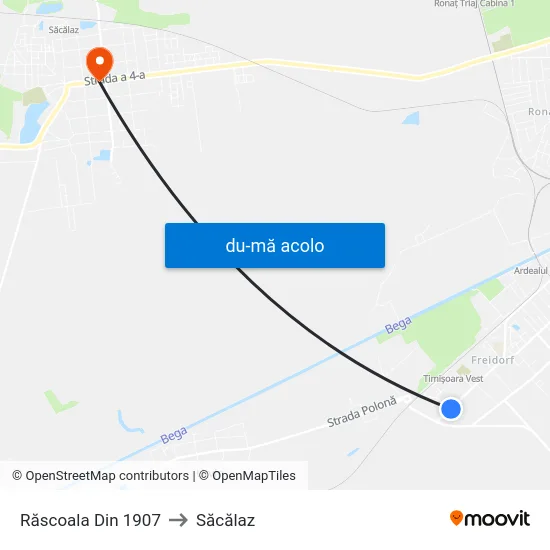 Harta de Răscoala Din 1907 către Săcălaz
