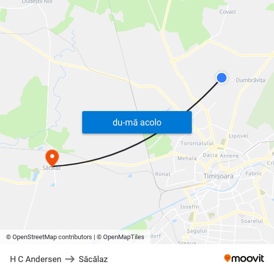 Harta de H C Andersen către Săcălaz