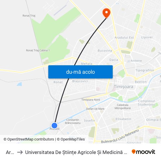 Harta de Ardealul către Universitatea De Științe Agricole Și Medicină Veterinară A Banatului Regele Mihai I Al României