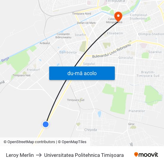 Harta de Leroy Merlin către Universitatea Politehnica Timișoara