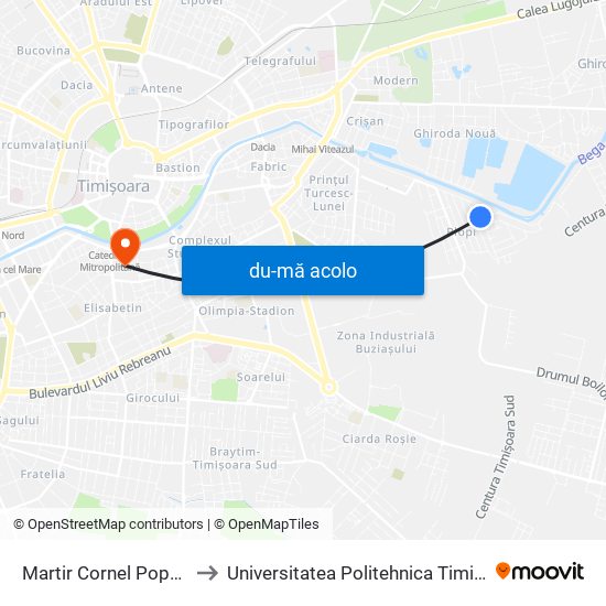 Harta de Martir Cornel Popescu către Universitatea Politehnica Timișoara