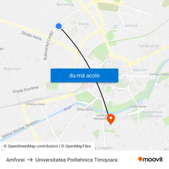 Harta de Amforei către Universitatea Politehnica Timișoara