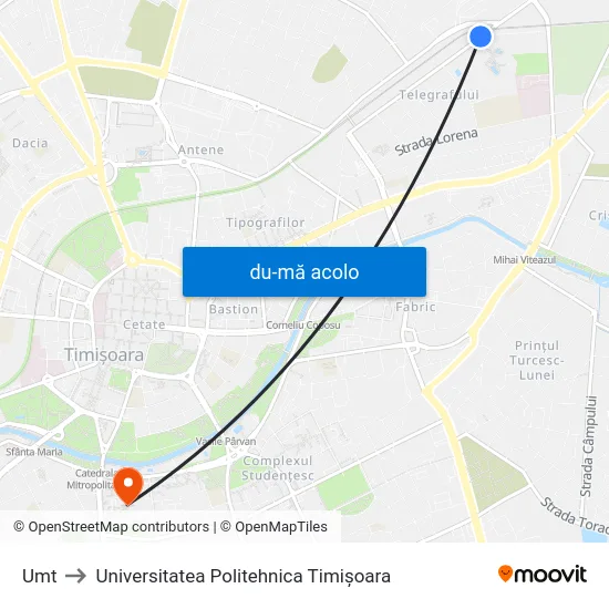 Harta de Umt către Universitatea Politehnica Timișoara