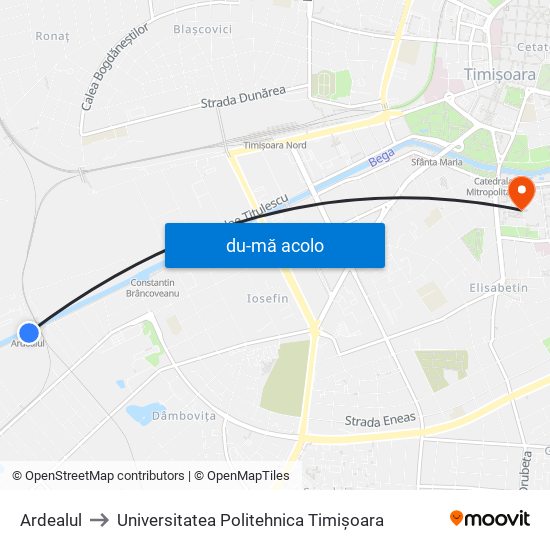 Harta de Ardealul către Universitatea Politehnica Timișoara